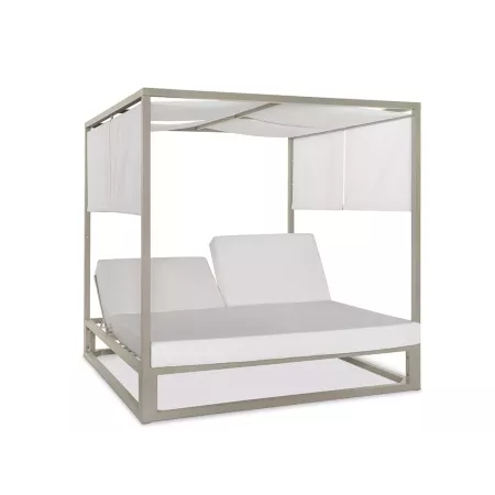 lit double baldaquin exterieur en aluminium