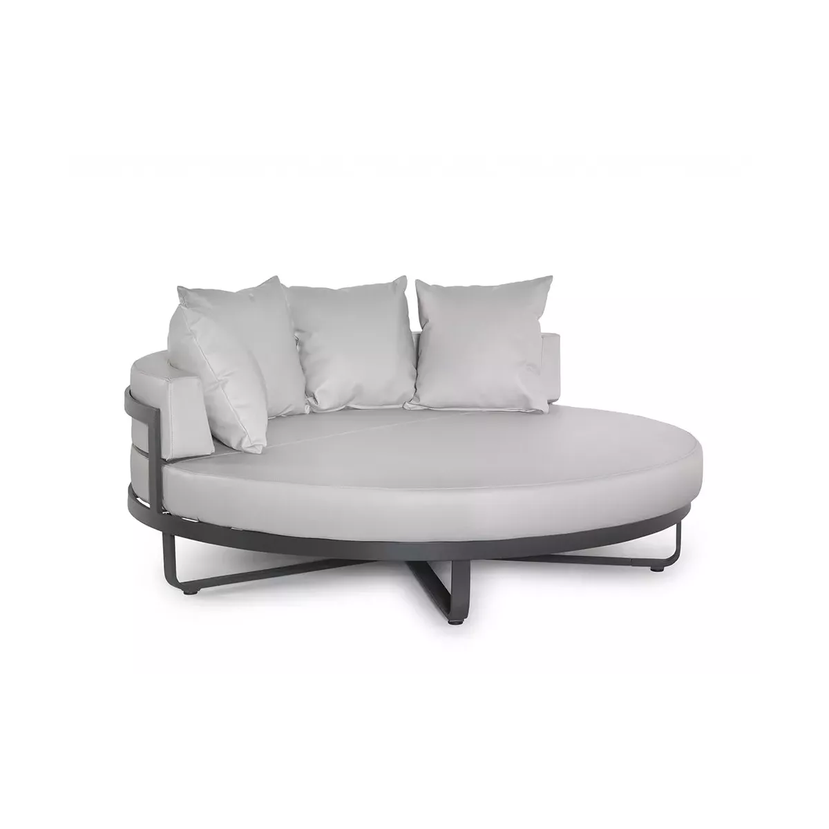 Lit Extérieur Rond Métal Antracite Lagos