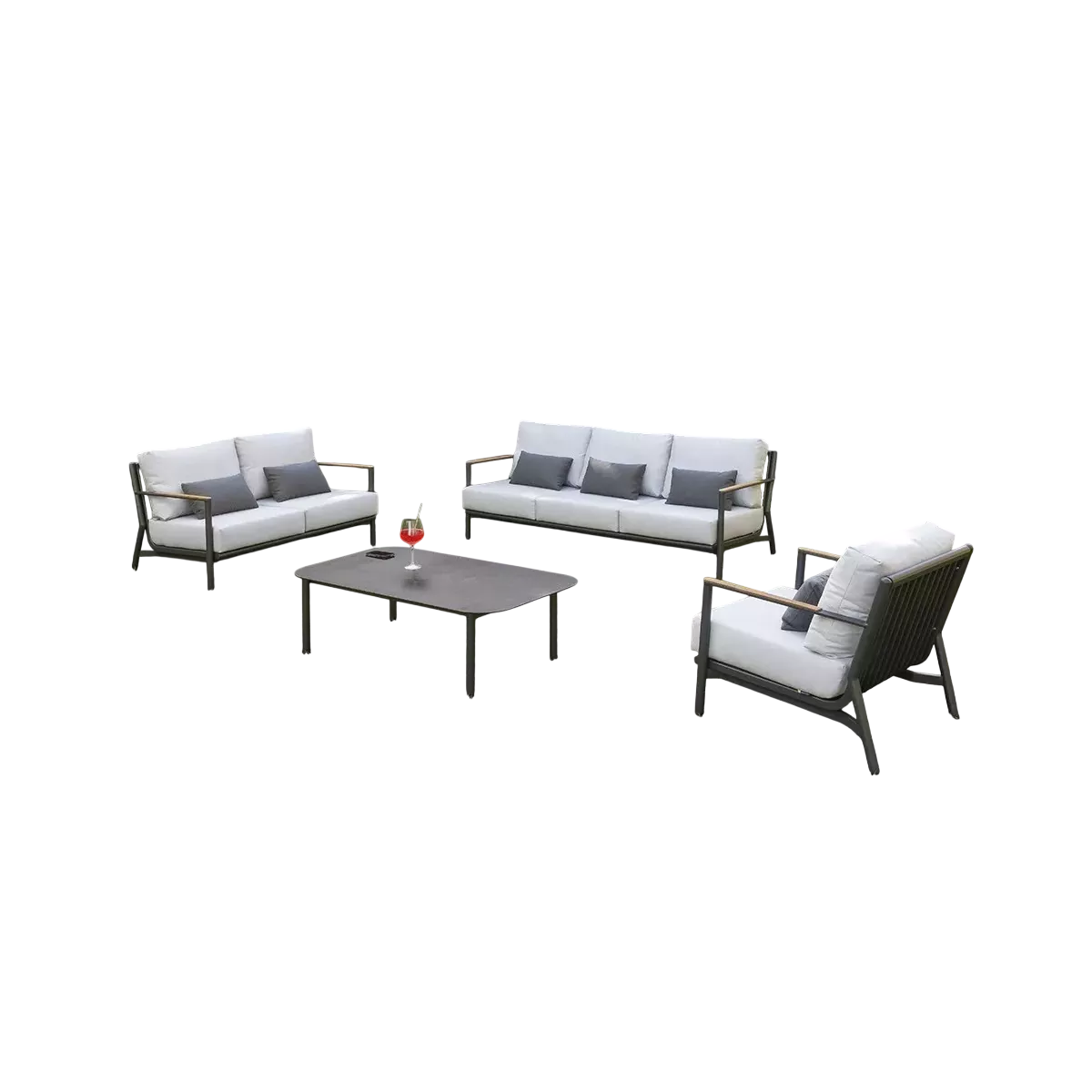 Salon Menfis : Canapé 3 places + 2 Fauteuils