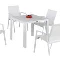 Table Calpe Alu Blanc 80x80