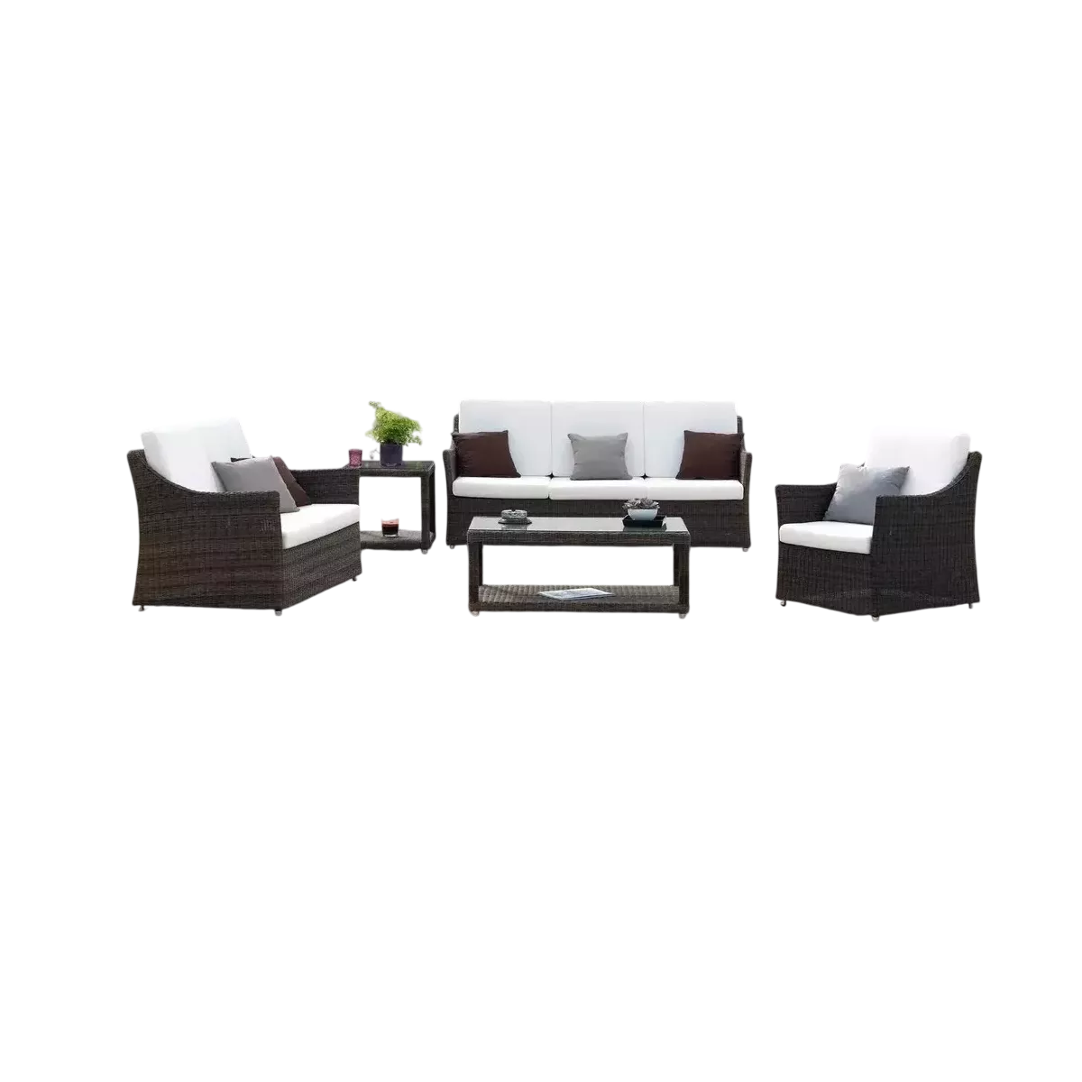 salon Ibiza : canapé 3p + 2 fauteuils