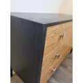 Commode Milos  Noir/Arena 3 tiroirs