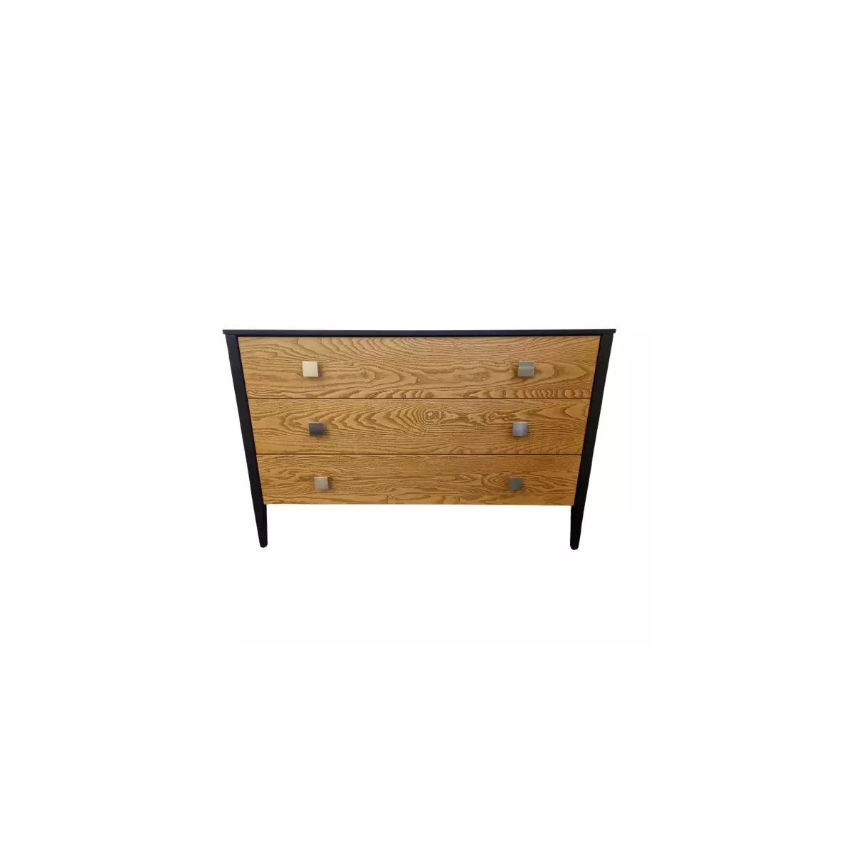 Commode Milos  Noir/Arena 3 tiroirs