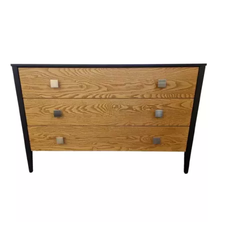 commode frêne milos noir/arena 3 tiroirs