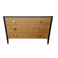 Commode Milos  Noir/Arena 3 tiroirs
