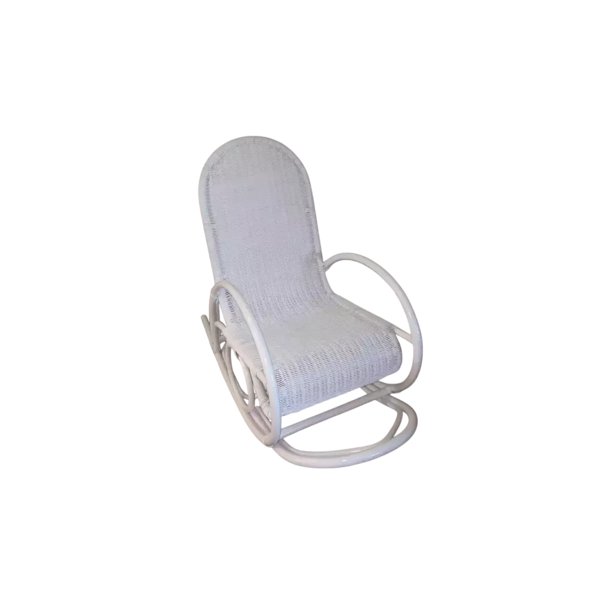 Rocking Renneta Rotin Blanc