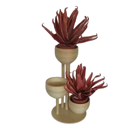 PORTE POT EN ROTIN