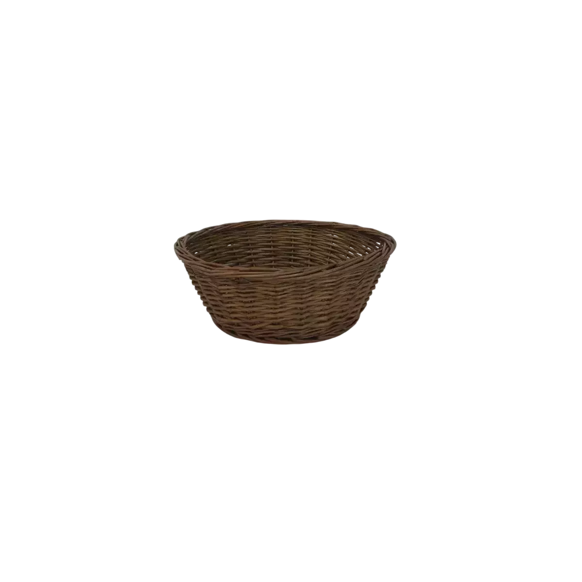 Corbeille Ronde Osier Foncé 30x30
