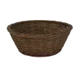 Corbeille Ronde Osier Foncé 30x30