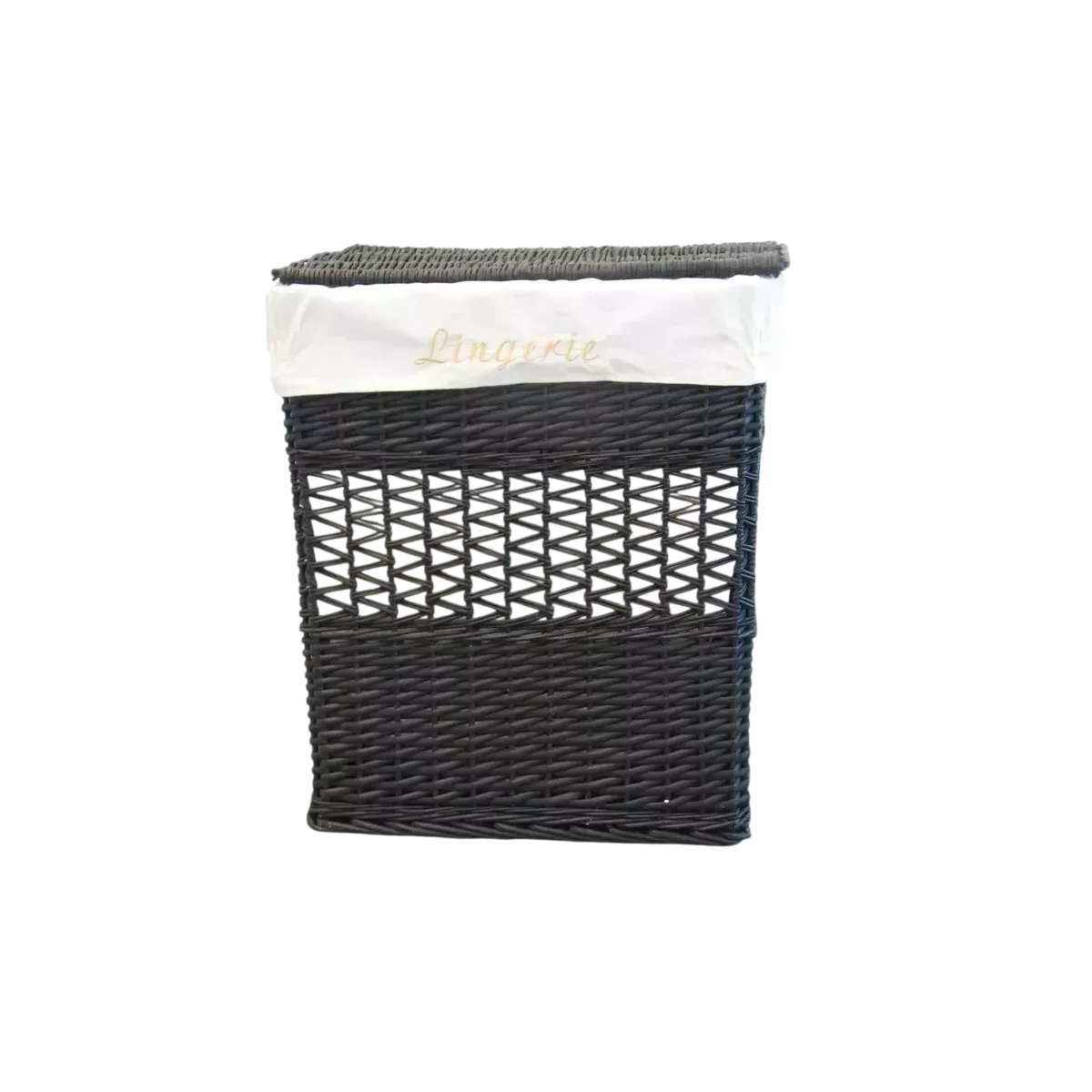 Panière à Linge Osier Noir 55 x 40