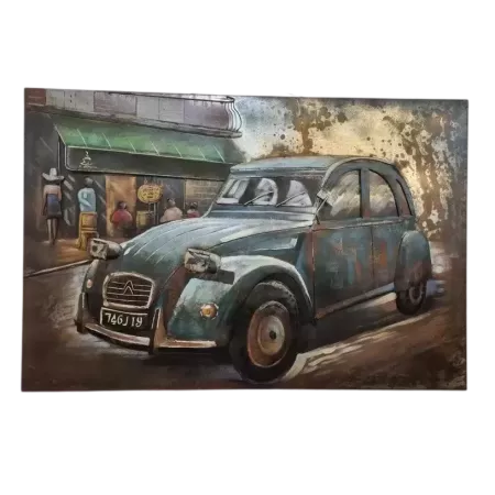 tableau metal 2cv