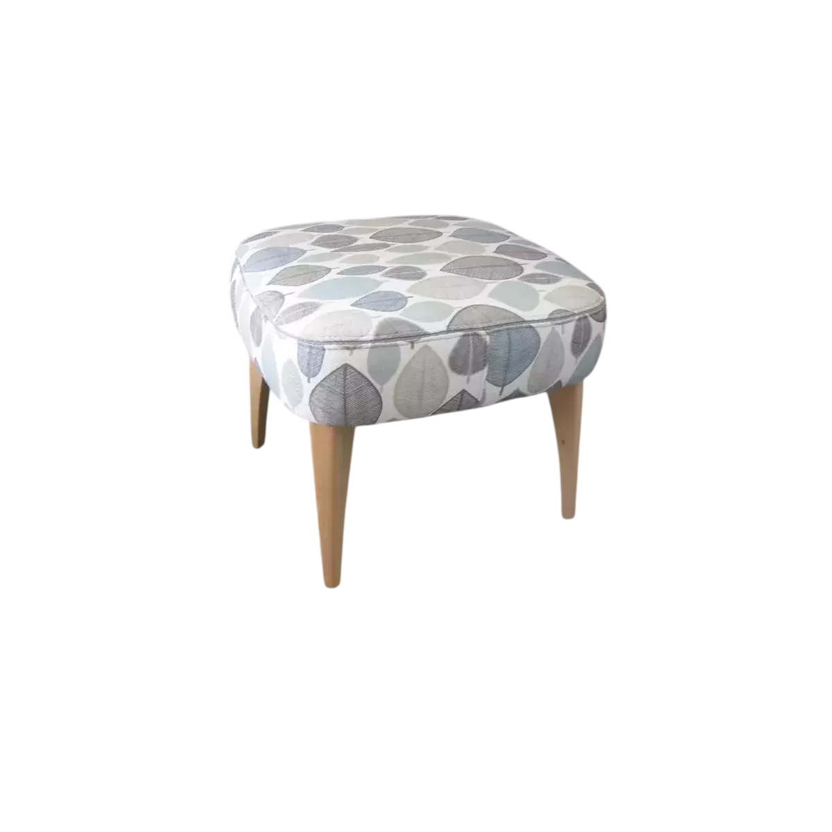 Pouf Catania Feuilles bleu