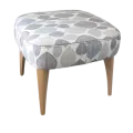 Pouf Catania Feuilles bleu