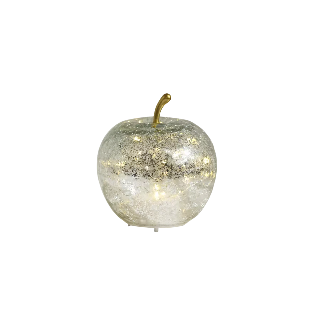 Lampe Led Pomme Argent 16x16