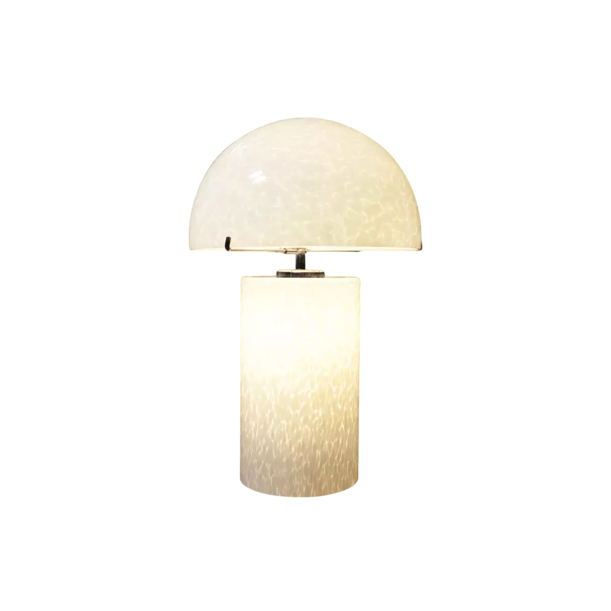 Lampe Champignon en Verre Blanc H.42cm