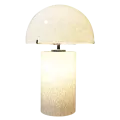 Lampe Champignon en Verre Blanc H.42cm