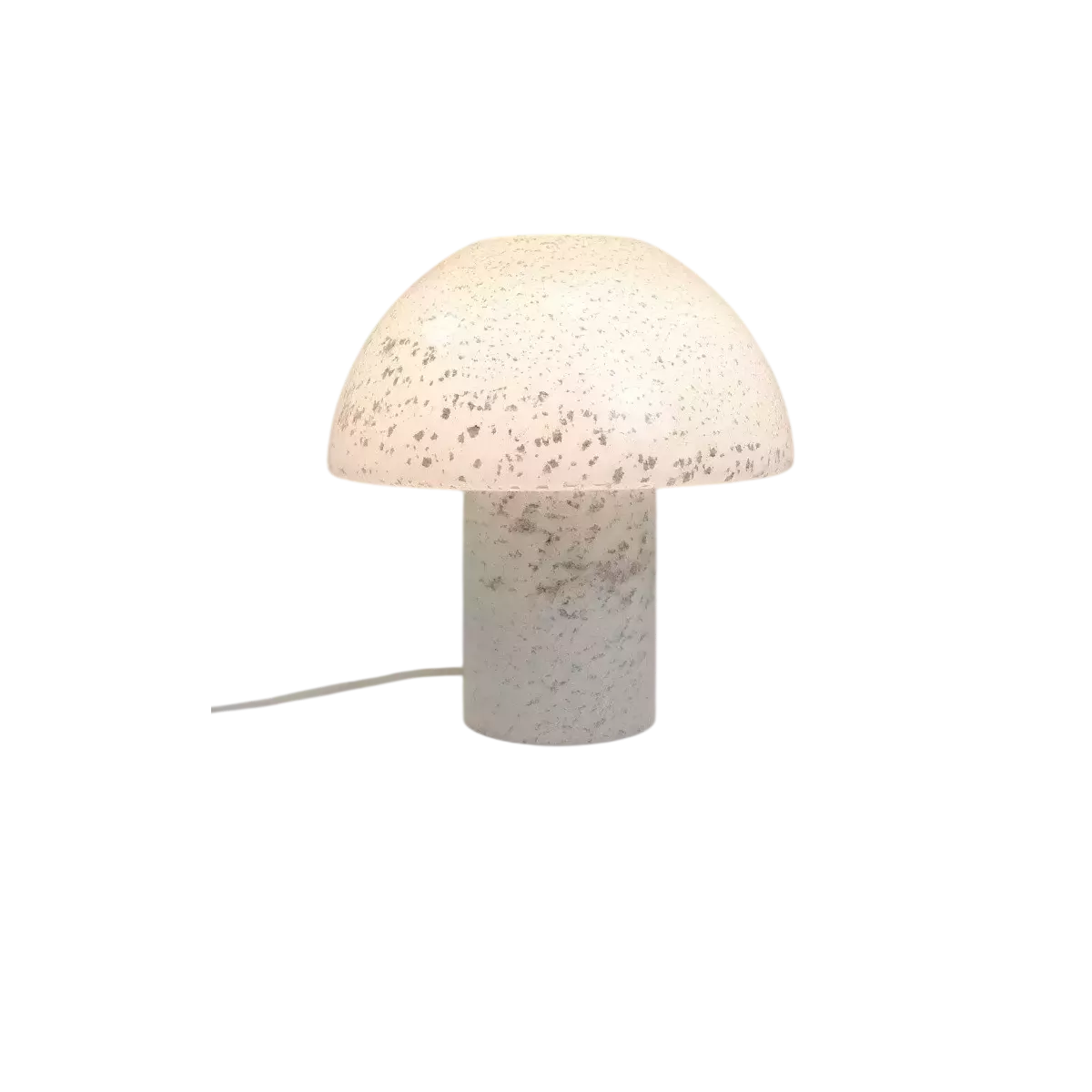 Lampe Champignon en Verre Blanc H.25cm