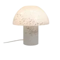 Lampe Champignon en Verre Blanc H.25cm