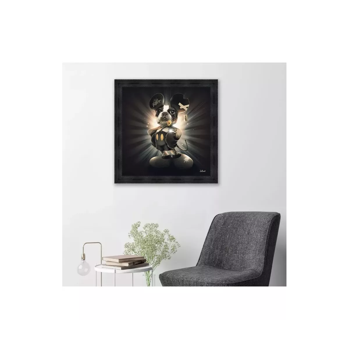 Tableau Binet Mickey Chien