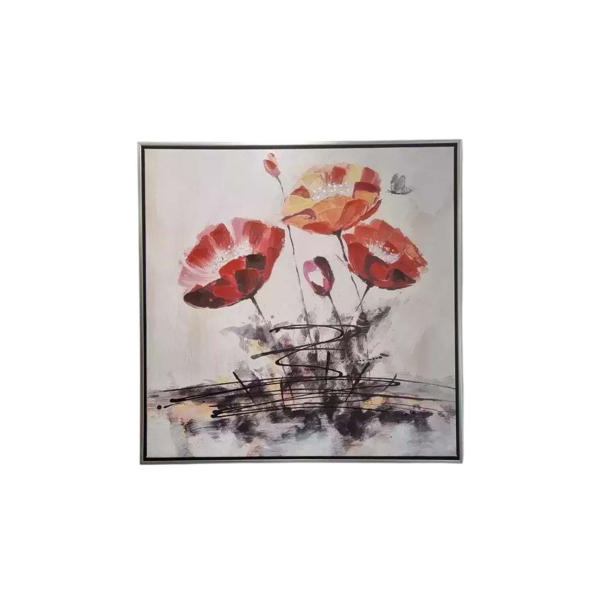 Tableau Coquelicots B 60 x 60 cm