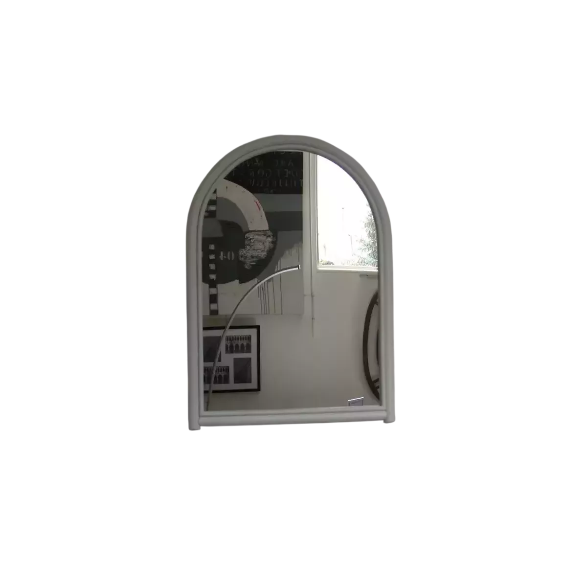 Miroir Rotin Leeds 56x79 Blanc