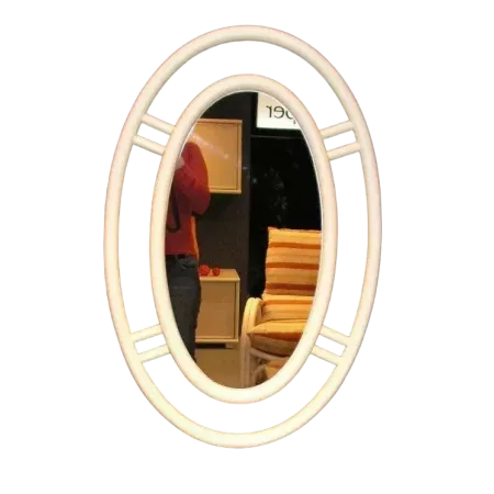 miroir en rotin