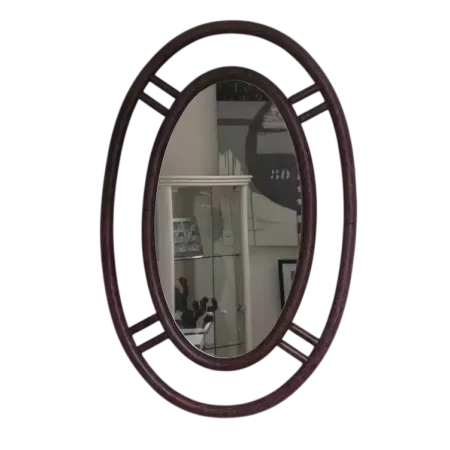 miroir en rotin