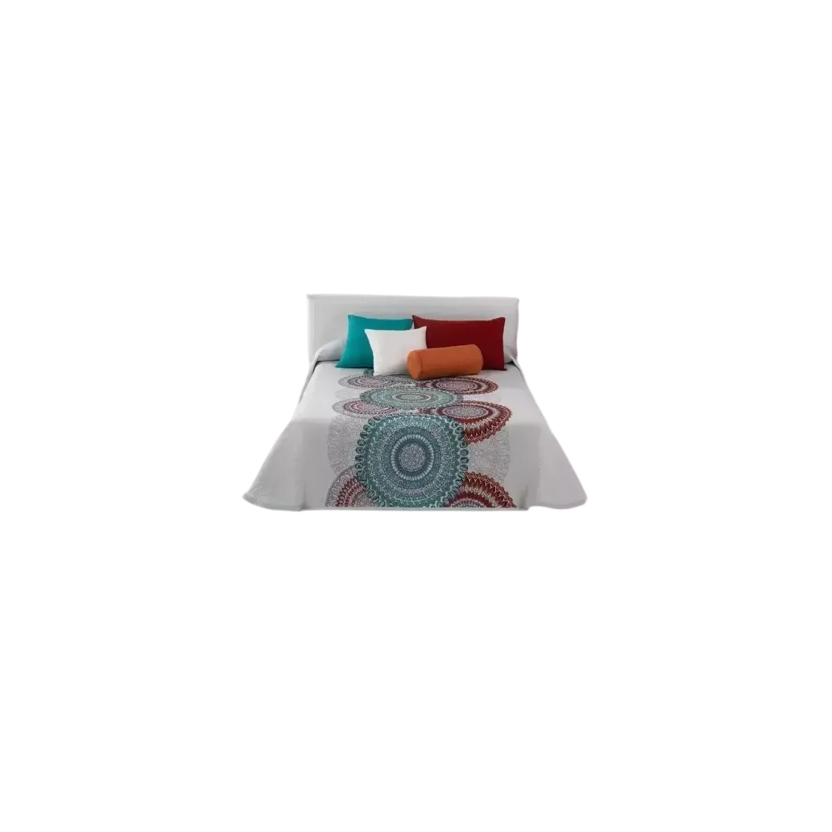 Couvre Lit Peplum 250x270 Bleu