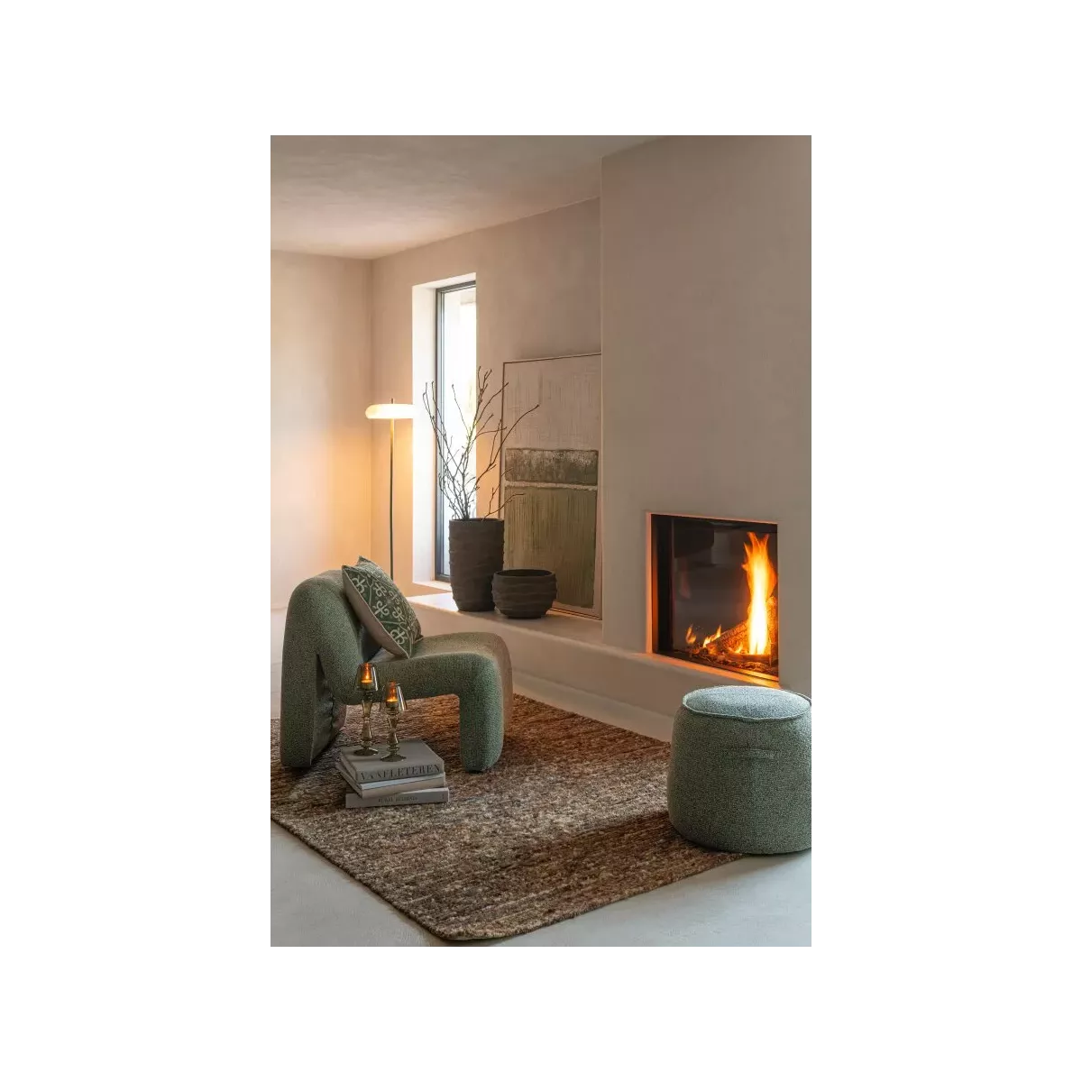 Tableau Vert Neutre 100x150