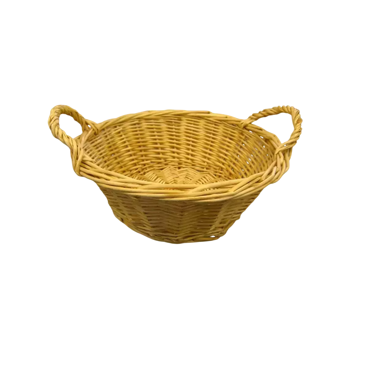 Corbeille Ronde Osier Blanc 22x22