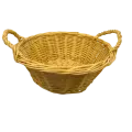 Corbeille Ronde Osier Blanc 22x22