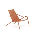 Fauteuil Lounge Zoé Aluminium Terracotta