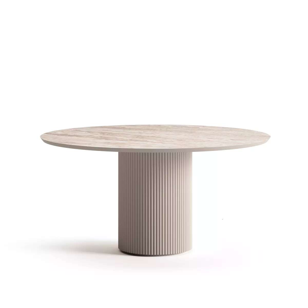 Table 120x120 Lima Aluminium et Pierre