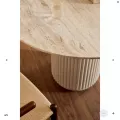 Table 120x120 Lima Aluminium et Pierre