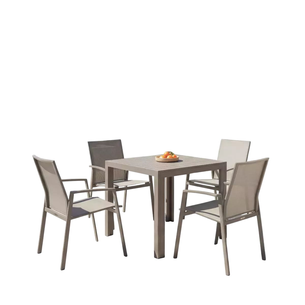 Table Faro Taupe 80x80