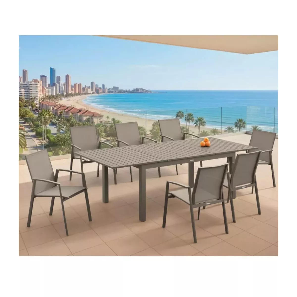 Table Faro Taupe Extensible 180/240