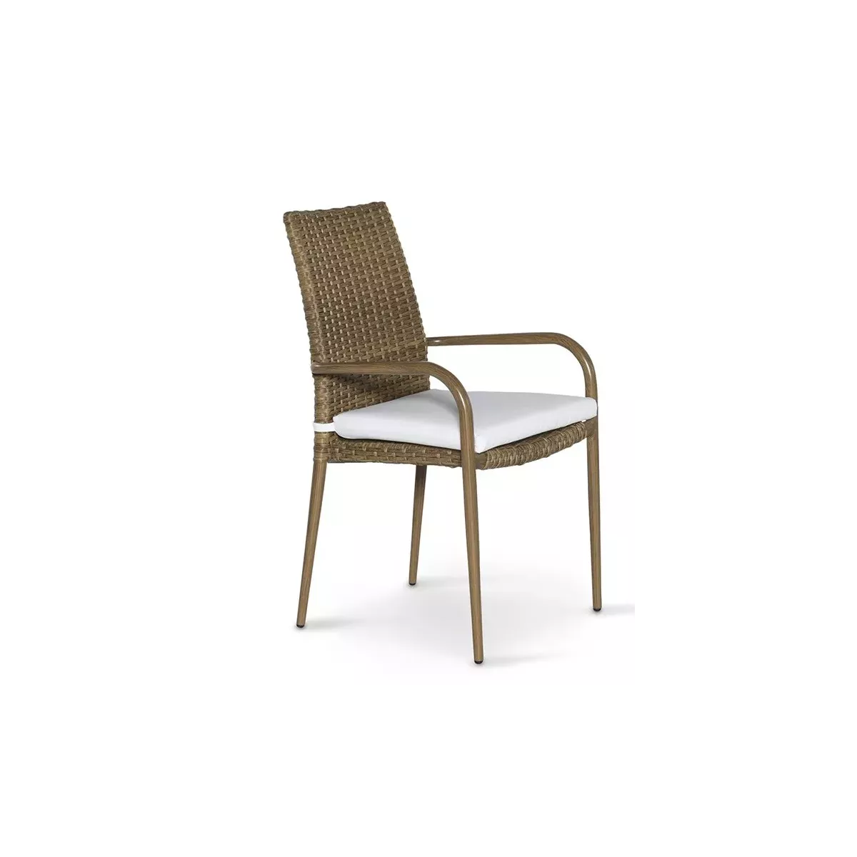 Fauteuil de repas Dakar Résine Chocolat