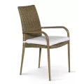 Fauteuil de repas Dakar Résine Chocolat