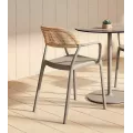 Fauteuil de repas Modena en Résine Taupe
