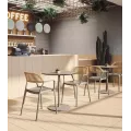 Fauteuil de repas Modena en Résine Taupe