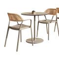 Fauteuil de repas Modena en Résine Taupe