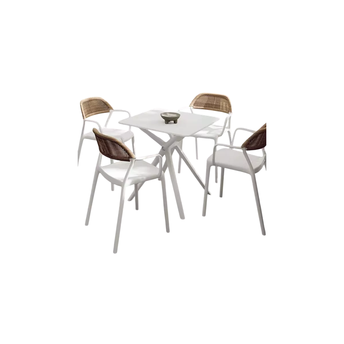 Fauteuil de repas Modena en Résine Blanc