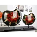 Vase Verre sur Socle Fleur h37 cm