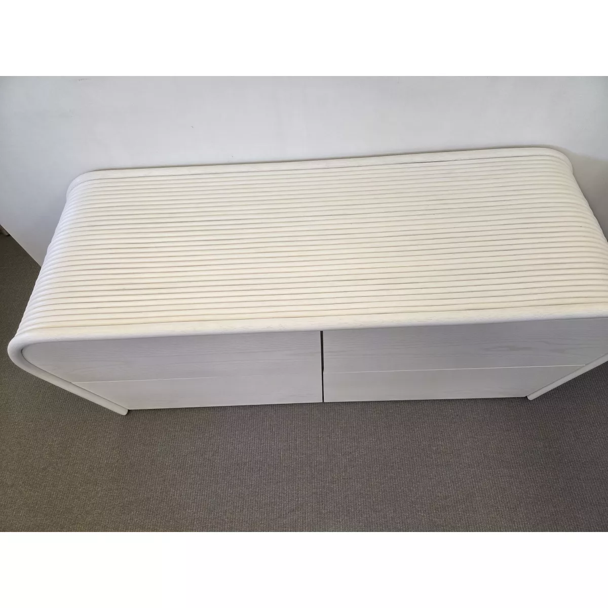 Meuble TV Rotin Nui Blanc