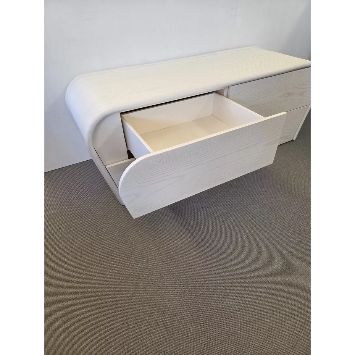 Meuble TV Rotin Nui Blanc