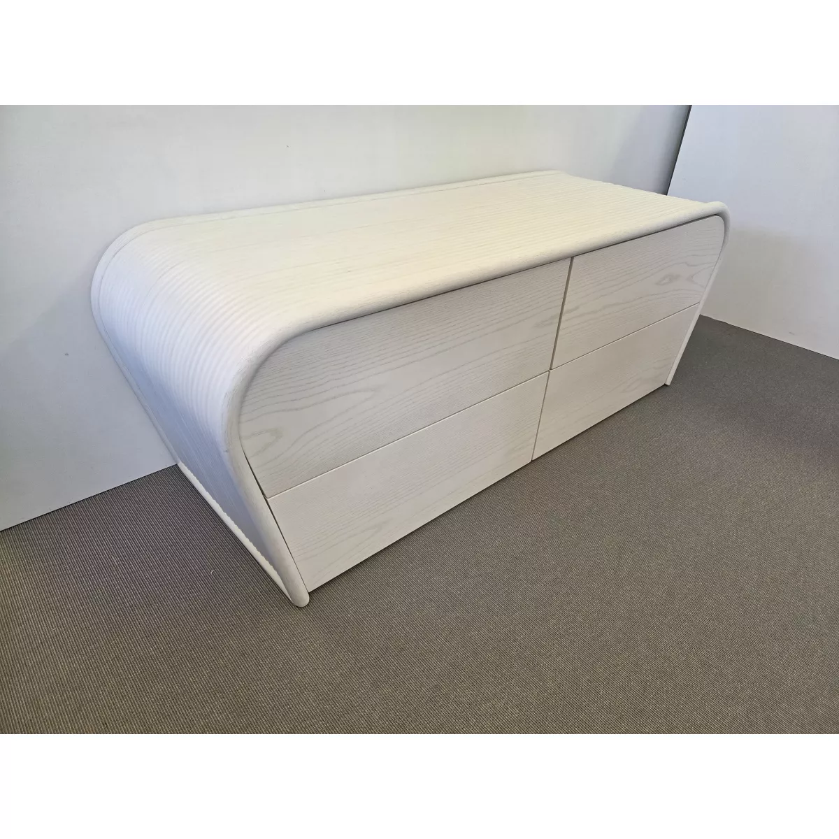 Meuble TV Rotin Nui Blanc
