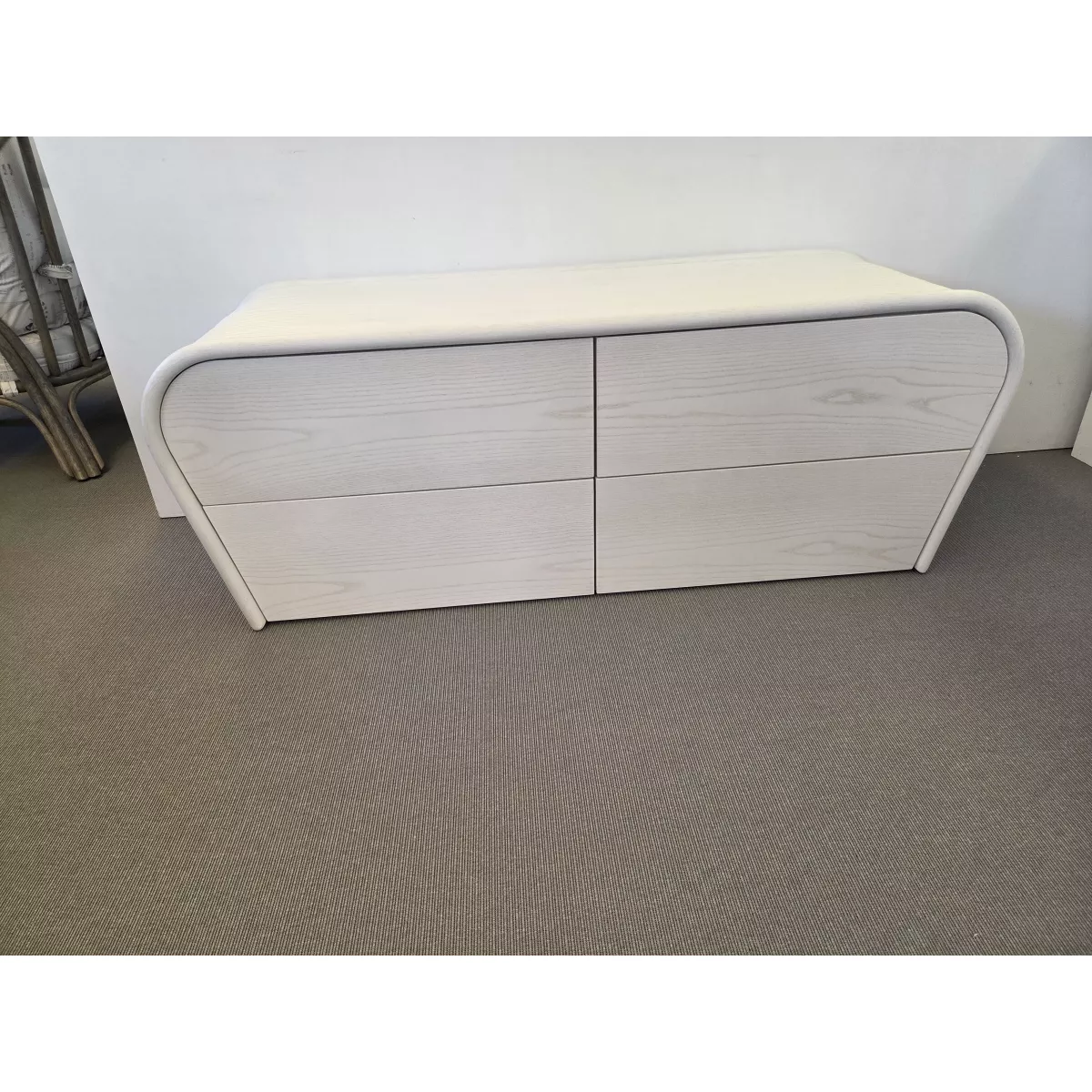 Meuble TV Rotin Nui Blanc