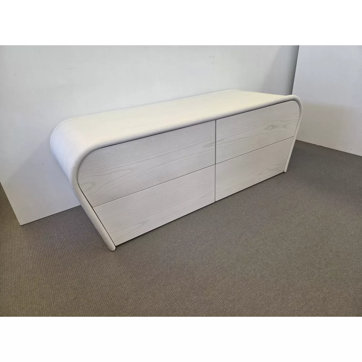 Meuble TV Rotin Nui Blanc