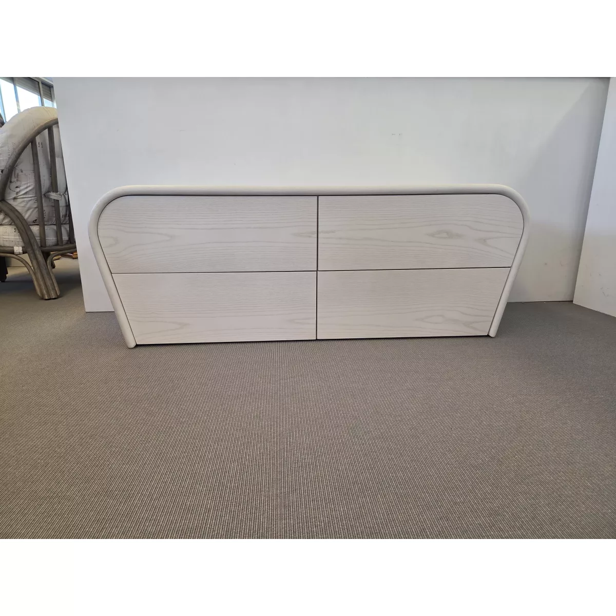 Meuble TV Rotin Nui Blanc