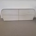 Meuble TV Rotin Nui Blanc
